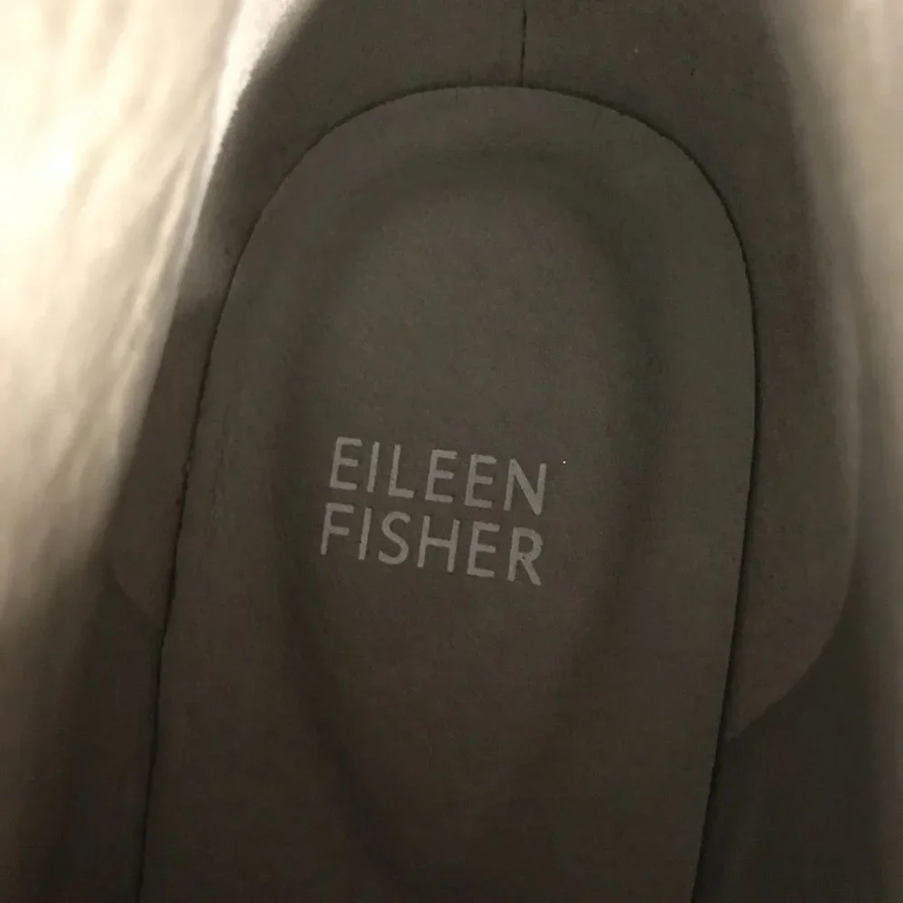 EILEEN FISHER Women's 10M 3in Heel Tan Leather Ankle Booties Side Zipper - Picture 5 of 11
